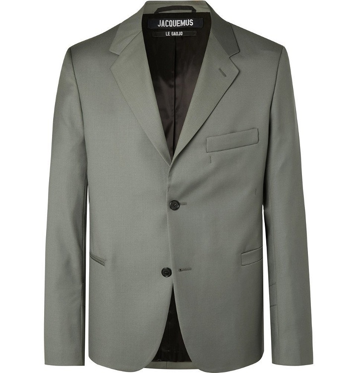 Photo: Jacquemus - Grey-Green Virgin Wool Suit Jacket - Green