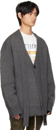 We11done Gray Oversized Cardigan