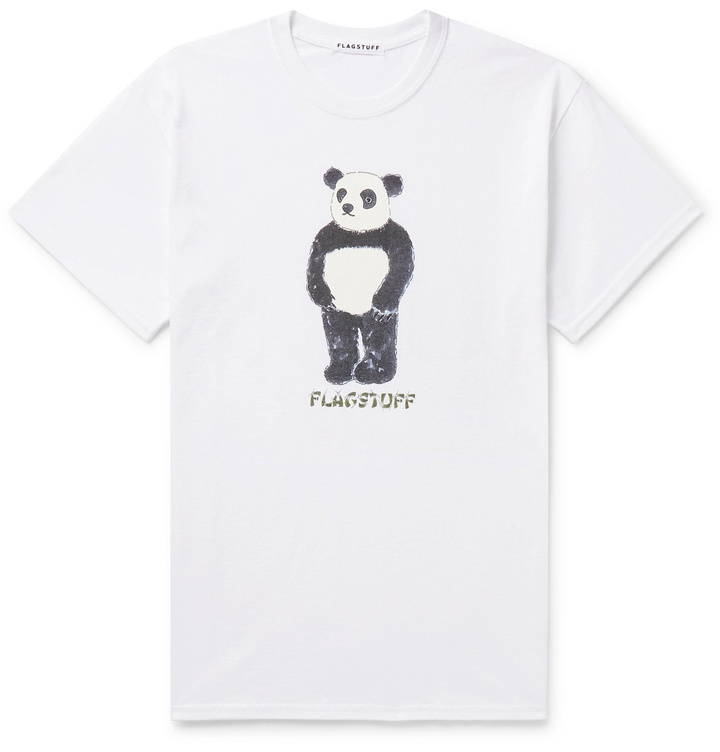 Photo: FLAGSTUFF - Printed Cotton-Jersey T-Shirt - White