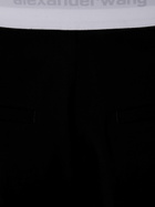 Alexander Wang High Waisted Pleated Pant With Logo Elastic in Black