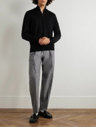 Incotex - Zanone Flexwool Half-Zip Sweater - Black