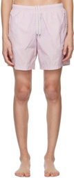 Alexander McQueen Pink Polka Dots Skull Swim Shorts