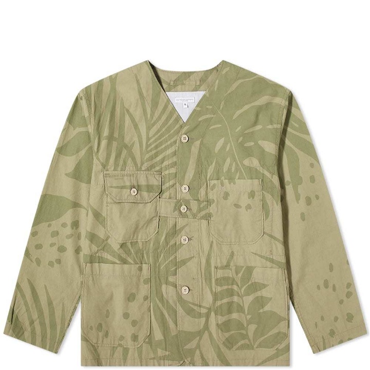 Photo: Engineered Garments Leaf Print Cardigan Jacket