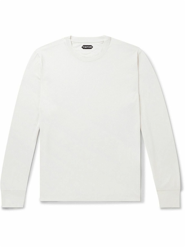Photo: TOM FORD - Slim-Fit Lyocell and Cotton-Blend Jersey T-Shirt - White