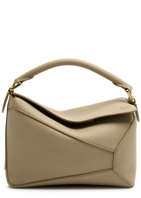 Photo: Loewe Puzzle Small Leather top Handle bag - Sand - One Size