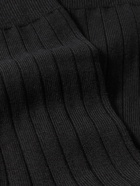 JOHN SMEDLEY - Cira Ribbed Knitted Socks - Black