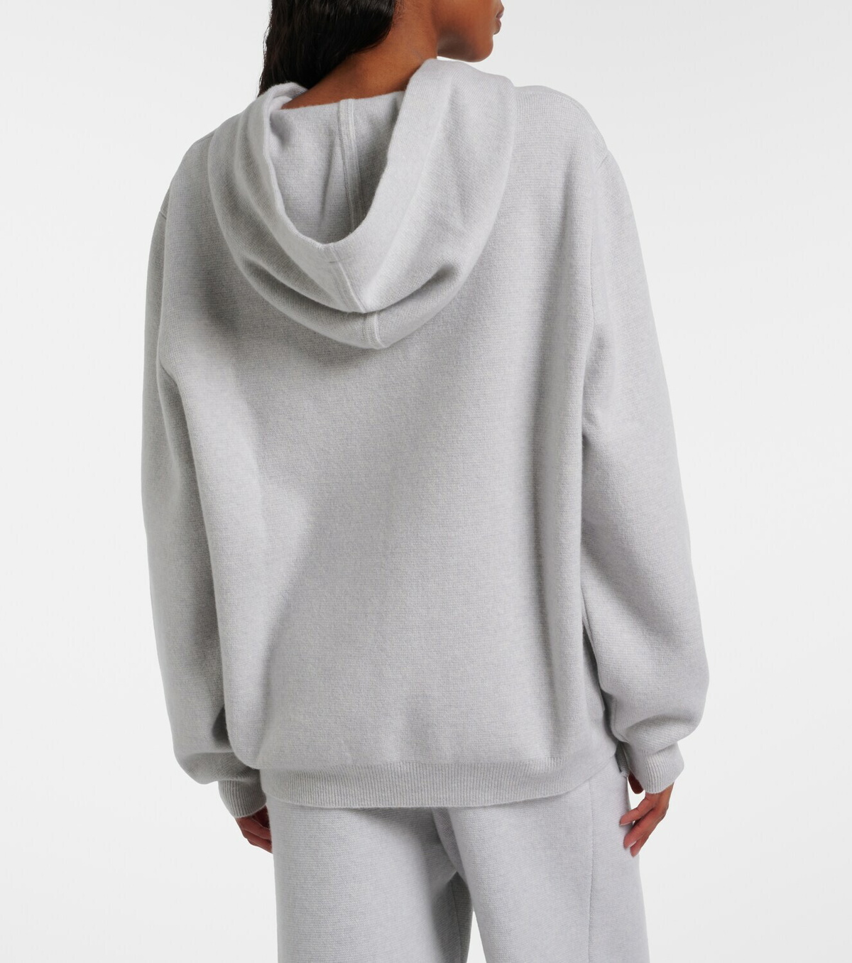 God's True Cashmere Cashmere hoodie with rose quartz
