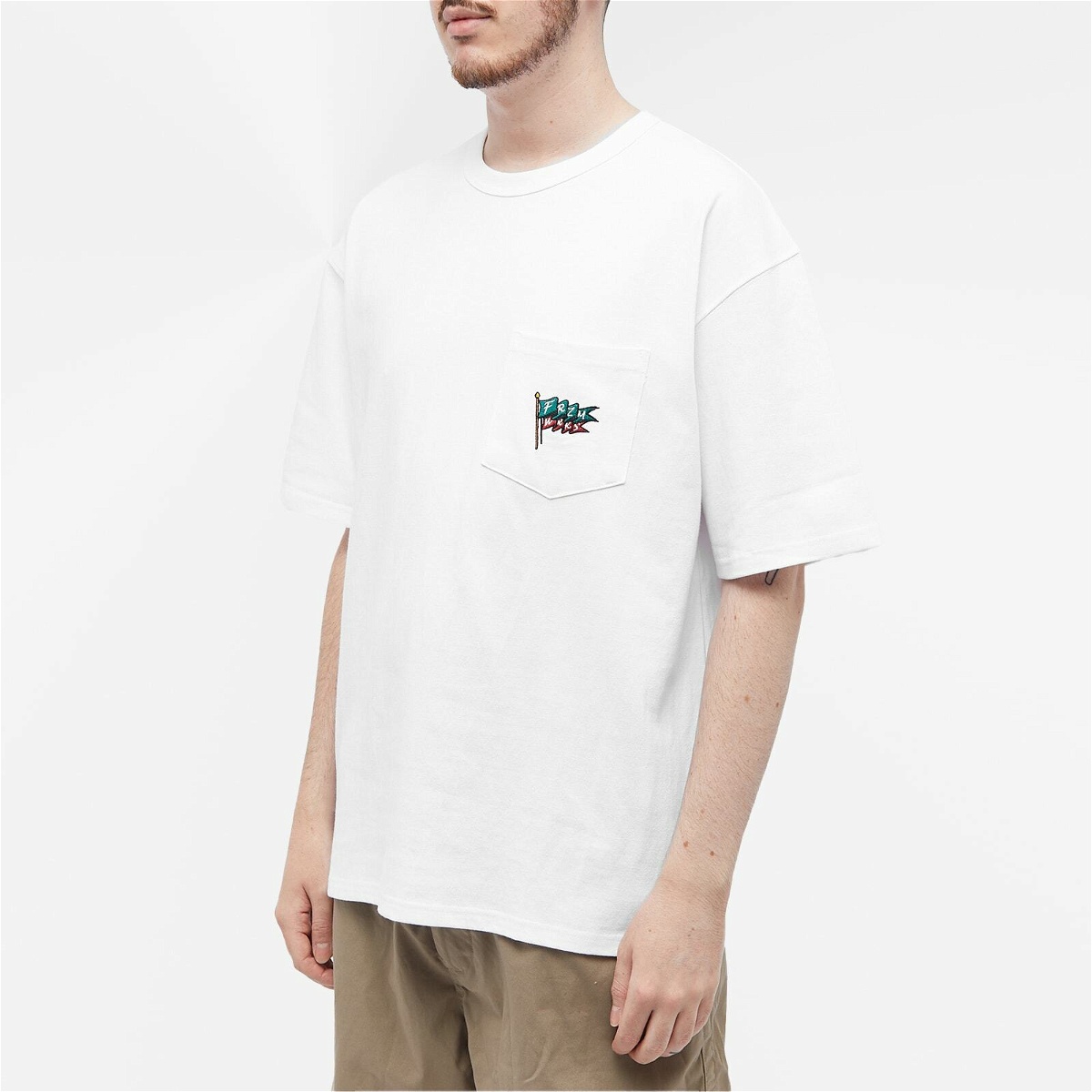 FrizmWORKS Men's Pennant Pocket T-Shirt in White FrizmWORKS