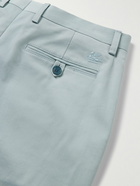 Etro - Slim-Fit Cotton-Blend Gabardine Trousers - Blue