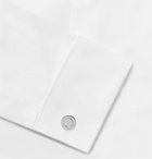 Montblanc - Logo-Engraved Stainless Steel and Enamel Cufflinks - Silver