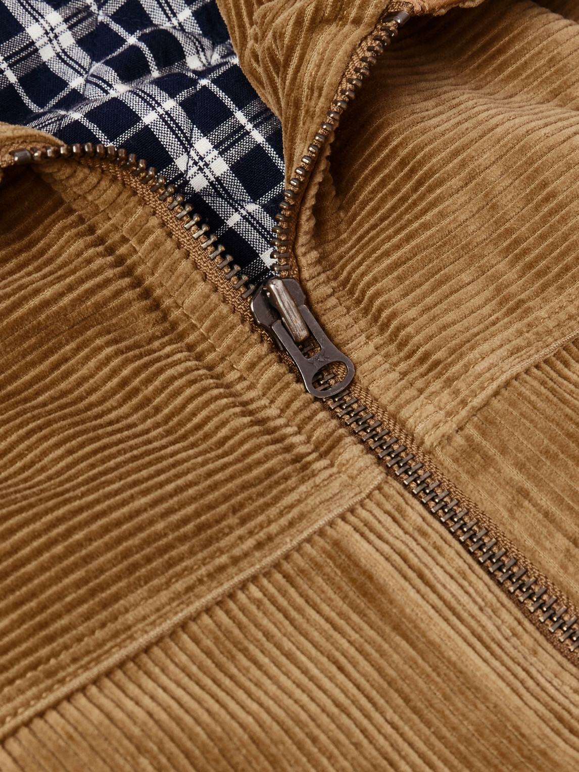 MANAAKI - Wiri Leather-Trimmed Cotton-Corduroy Jacket - Brown