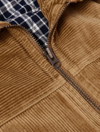 MANAAKI - Wiri Leather-Trimmed Cotton-Corduroy Jacket - Brown