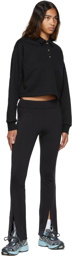 Alo Black Polo Henley Sweatshirt