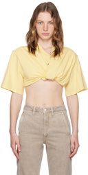 JACQUEMUS Yellow La Casa 'Le t-shirt Bahia Court' T-Shirt