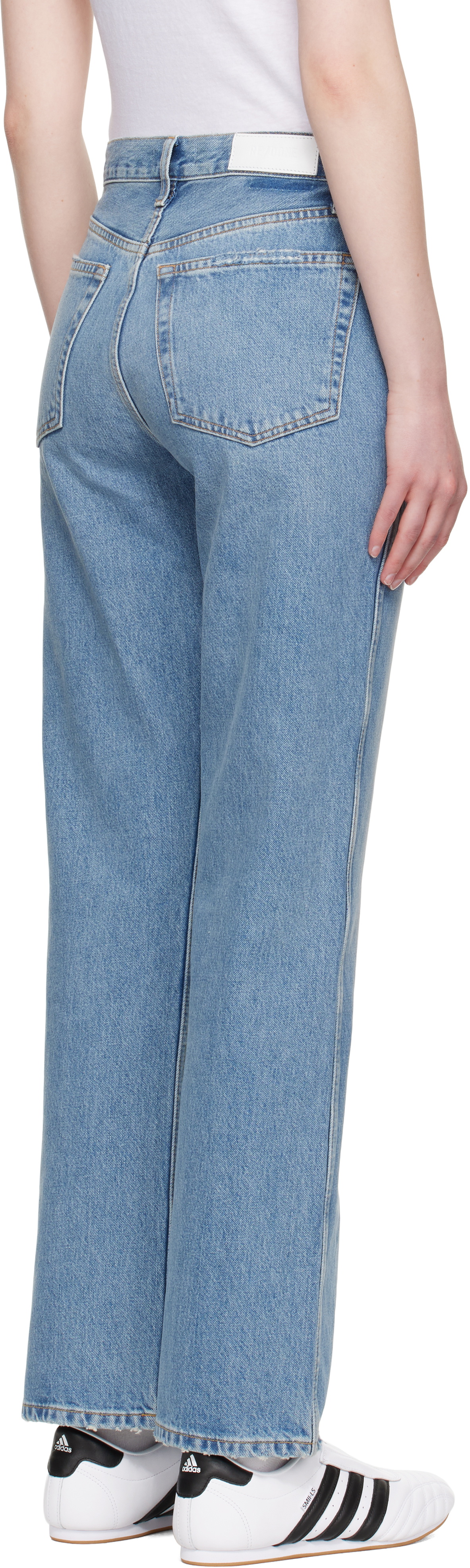 Re/Done Blue High Rise Loose Jeans