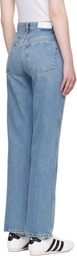 Re/Done Blue High Rise Loose Jeans