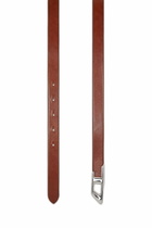 Diesel 2 cm leather belt with metal D buckle - Belts Womens in Brown