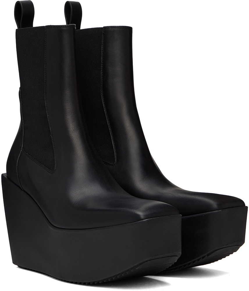 Rick Owens Black Porterville Sliver Platform Beatle Boots