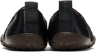 LEMAIRE Black Vibram Glove Slip On Leather Sneakers