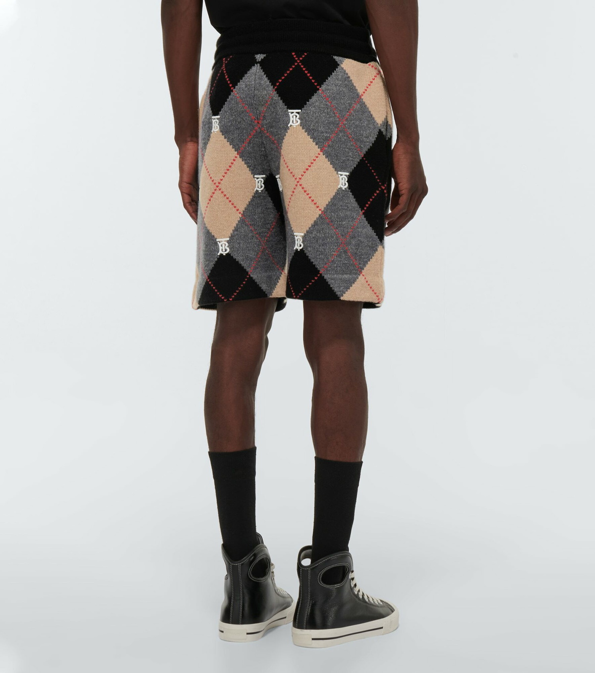 Burberry 'TB Monogram' Argyle Shorts - Men's L