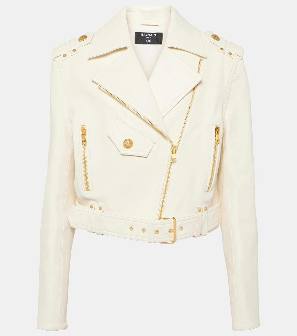 Balmain Leather biker jacket