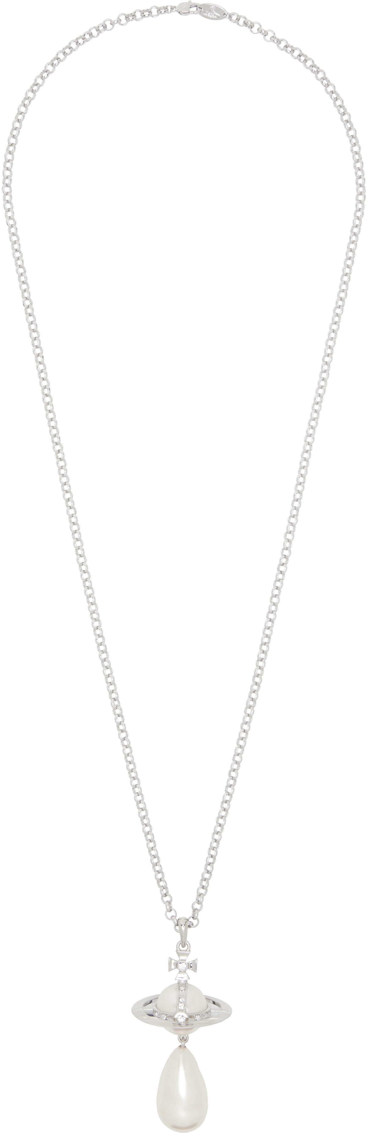 Vivienne Westwood Drop Pearl on sale Silver Necklace