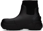 AMBUSH Black Rubber Chelsea Boots