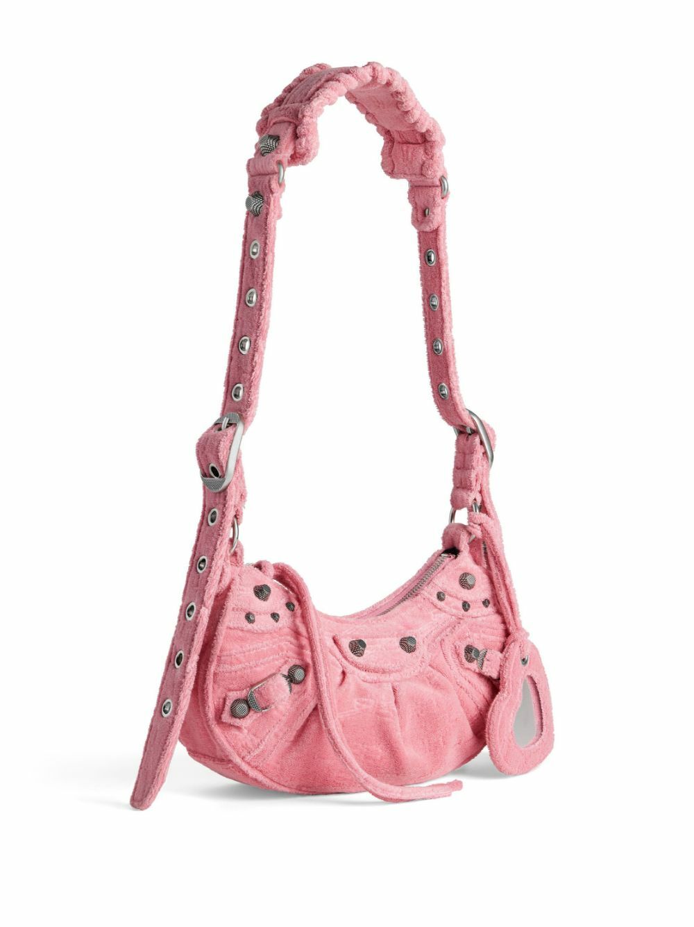 バッグ BALENCIAGA LE CAGOLE XS RIBBON STUDS BAG BALENCIAGA Le Cagole XS studded crinkled-leather shoulder
