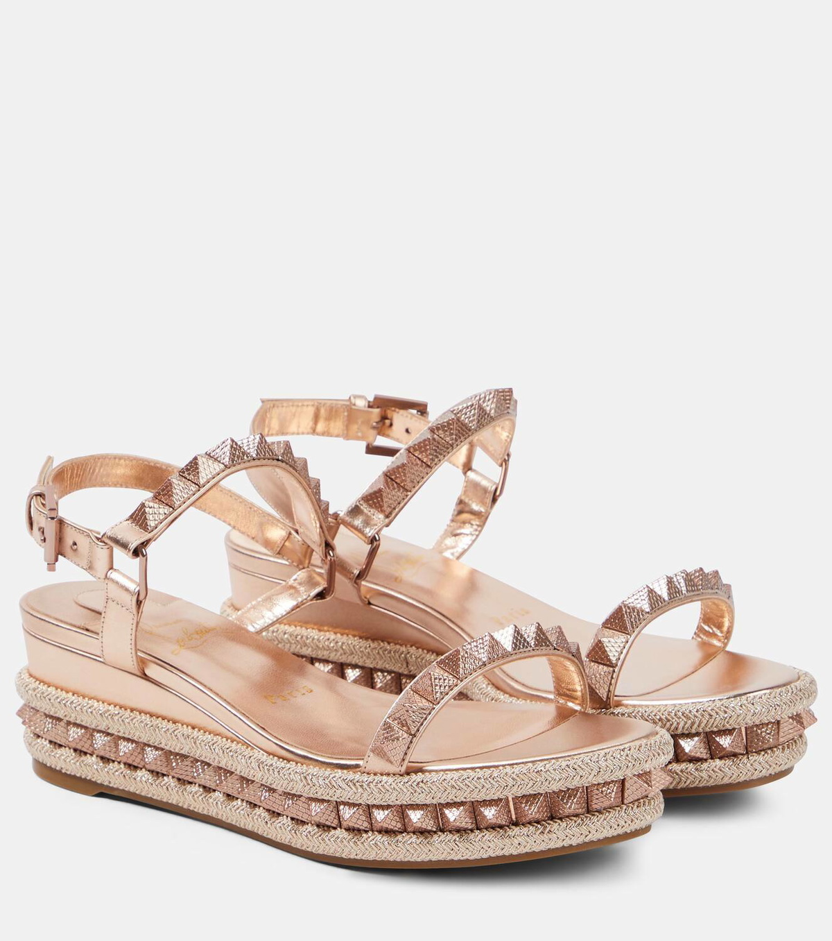 Christian Louboutin Pyraclou leather espadrilles Christian