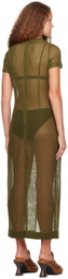 Eckhaus Latta Khaki Siren Maxi Dress