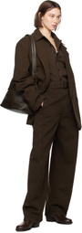 LEMAIRE Brown Workwear Denim Blazer
