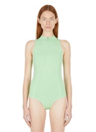 Half Zip Swimsuit in Green