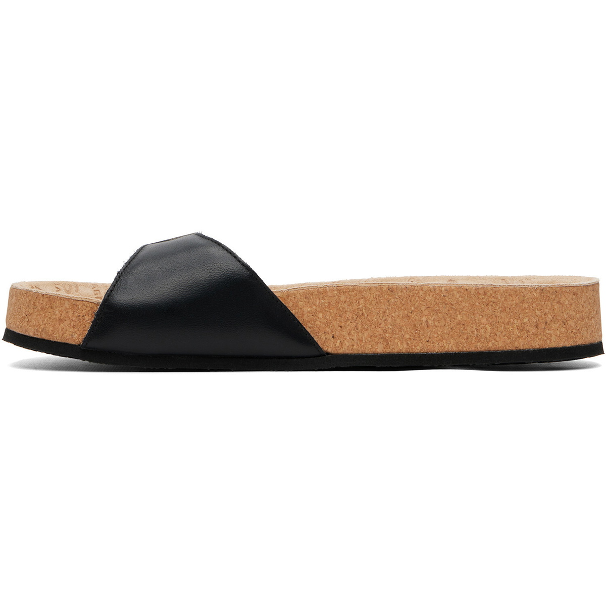 Balenciaga Black Scholl Edition Leather Flat Sandals