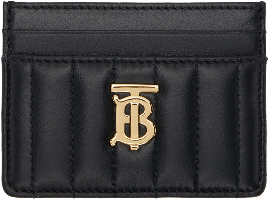【BURBERRY】TB LOLA CARD WALLET Burberry Black Quilted Lola Card Holder Burberry