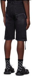 We11done Black Denim Shorts