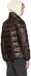 and wander Brown Diamond Stitch Down Jacket