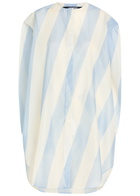Jacquemus La Robe Berlingot Striped Organza Mini Shirt Dress White And Blue