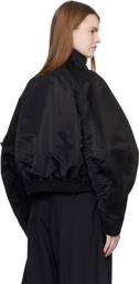 sacai Black Cotton Chino & Nylon Twill Bomber Jacket