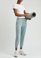 Vuori Pose Ribbed-knit T-shirt White