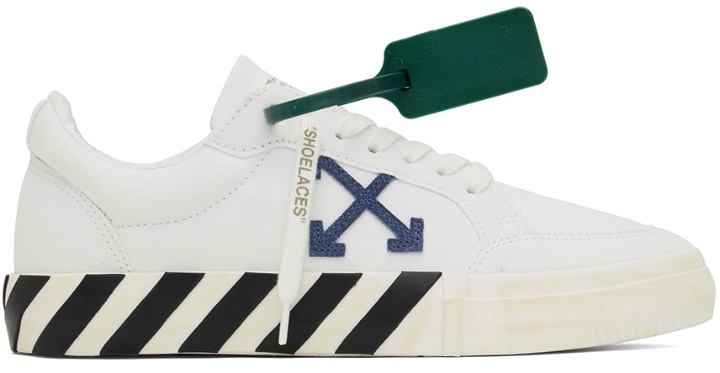 Photo: Off-White White Canvas Vulcanized Low Sneakers