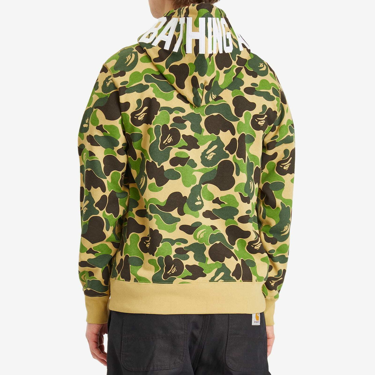 A Bathing Ape Men's Abc Camo Pullover Hoodie in Green