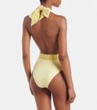 Versace Greca halterneck swimsuit