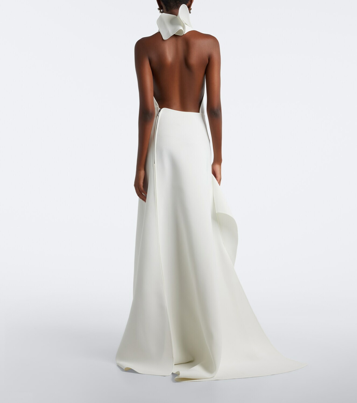 Maticevski Allude asymmetric halterneck jersey gown