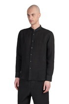 120% Lino Shirt In Black Linen