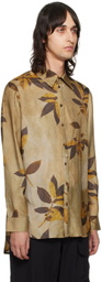 UMA WANG Tan Tab Shirt