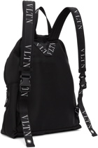 Valentino Garavani Black Nylon VLTN Backpack