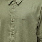 A.P.C. Men's Vincent Logo Flannel Shirt in Khaki Marl