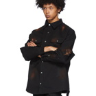 424 Black Distressed Workwear Jacket