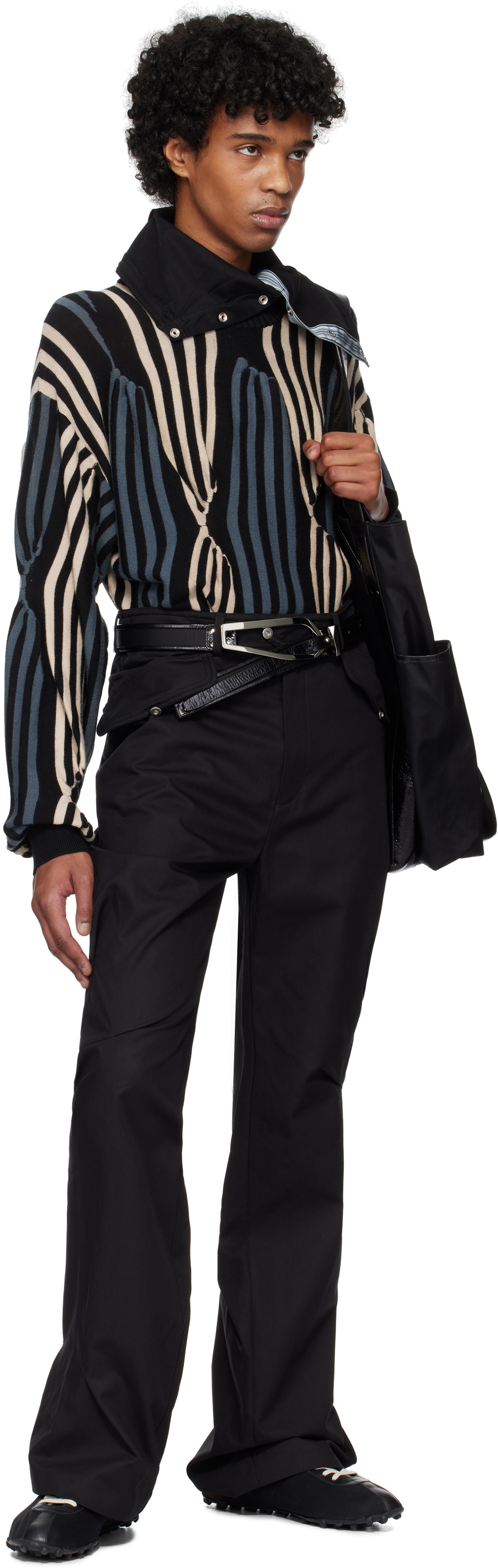 KIKO KOSTADINOV Alec K-Dart トラウザーズ KIKO KOSTADINOV - Alec K-Dart Trousers in Black Sable - KKSS25T05