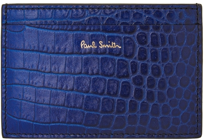 Photo: Paul Smith Blue & Black Mock-Croc Card Holder
